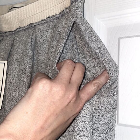 CLaeson MIDI Mini Skirt with pockets, Gray, tweed look, boho, Medium M, NWT - Picture 7 of 8